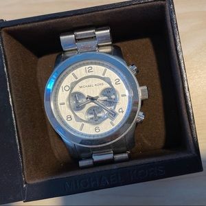 Silver Oversized Michael Kors Watch